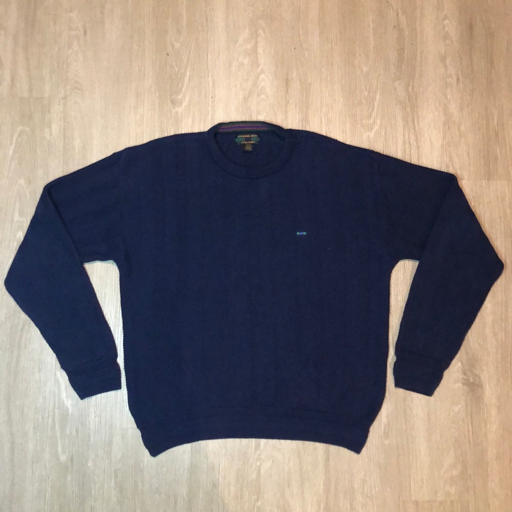 Vintage 90s "Colours By Alexander Julian" Navy Blue Sweater Men Size‎ 2XL